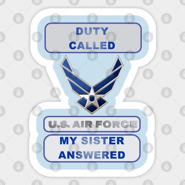 DutyCalledAirForce Sister Sticker by Cavalrysword